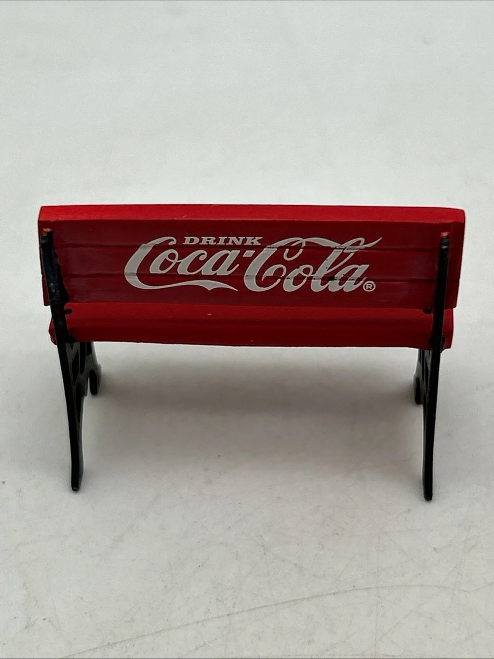 1993 Coca-Cola Town Square Accessories Vintage Park Bench 1-1/2x2” Snow Scene